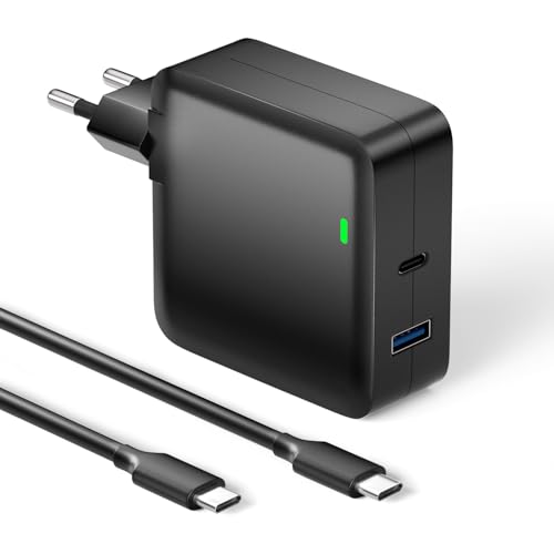 Basicvolt Chargeur USB C 90W 65W Ordinateur pour Dell HP Lenovo ASUS Acer Samsung Gateway Chargeur PC Portable avec Port USB 5V 2A, Recharge Rapide