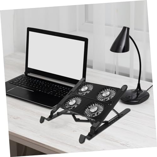Soporte refrigerado ajustable para laptop, con ventilador USB, diseño portátil y compacto, para uso en oficina y escritorio miniatura 7