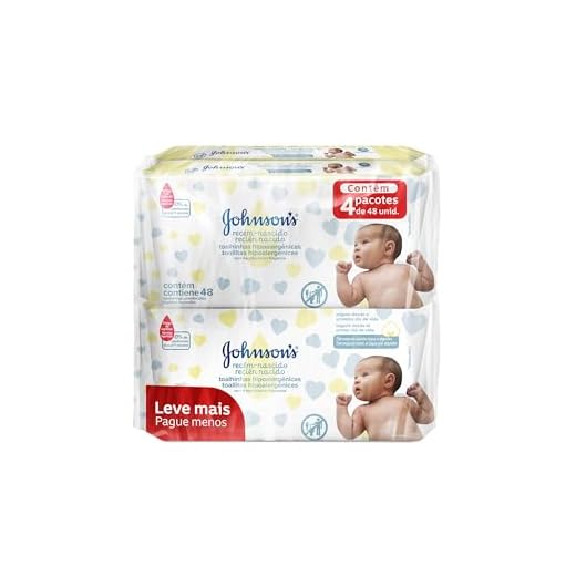 Johnson's Baby Lenços Umedecidos Recém Nascido, 192 Unidades