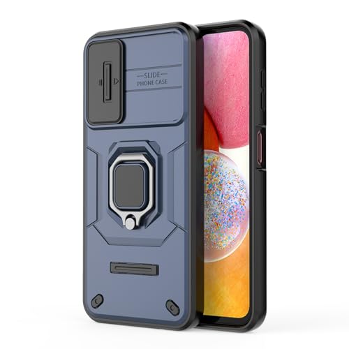 Image of CamShield Pro Case with Slide Camera Protection and 360 Protection Ring Stand Bumper Back Case Cover for Samsung Galaxy A14 5G (Blue)