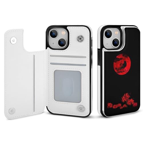 適用 iPhone13ProMax用ケース 手帳型 彼岸花 花柄 カラス スマホケース カード収納 スタンド機能 アイフォン13ProMaxケース 耐衝撃 PUレザー カバー 財布型 Case