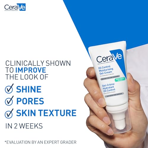 Image of CeraVe Oil Control Gel Cream lightweight Moisturizer for Oily & Combination Skin with Ceramides, Hyaluronic Acid & Niacinamide | Dermatologist Recommended (52ml)