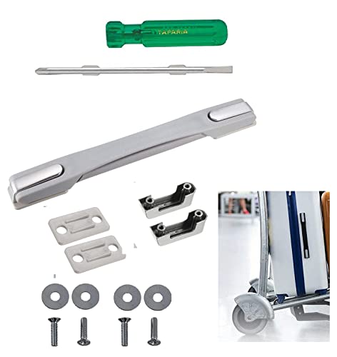 Image of Black Spare Strap Handle Repair & Replacement for VIP, Skybag, Safari, American turister Suitcase Box Luggage,Trolley Suitcases (5GREY Handle+1SCREW)