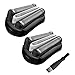 32B Replacement Shaver Heads Compatible with Braun Series 3 Electric Head Shaver, Compatible with Braun Series 3 3040s, 3010s, 310s, 3000s, 3050cc, 3080s, 390cc Etc, Black (32B-2)