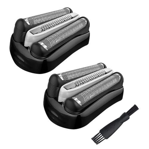 2 Pack 32B Replacement Shaver Heads Compatible with Braun Series 3 Electric Head Shaver Compatible with Braun Series 3 3040s 3010s 310s 3000s 3050cc 3080s 390cc Etc Black (32B-2)