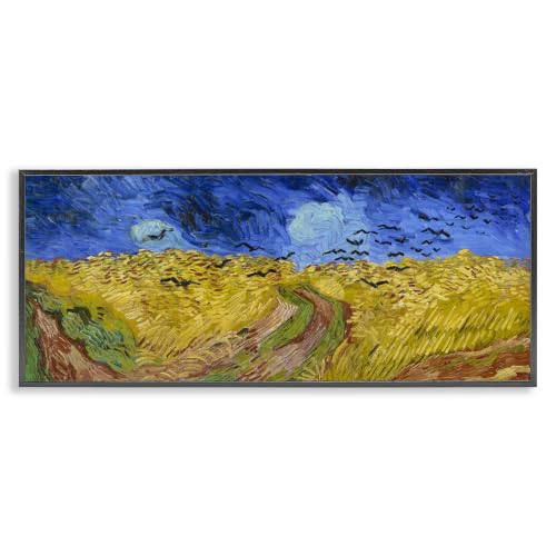 Van Gogh Wheatfield with Crows, 10 x 24 Inch Framed Giclée Print