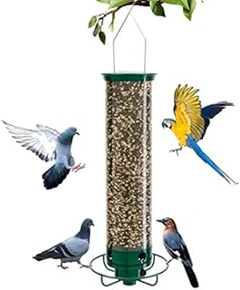 2023 New Spring Squirrel-Proof Bird Feeder, Squirrel Proof Bird Feeders Outdoor Hanging, Bird Feeders Outdoor Hanging Squirrel Proof (Metal)