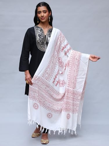 Women's Hare Rama Hare Krishna Prayer Shawl with Lord Ganesha Printed Stole for Pooja4