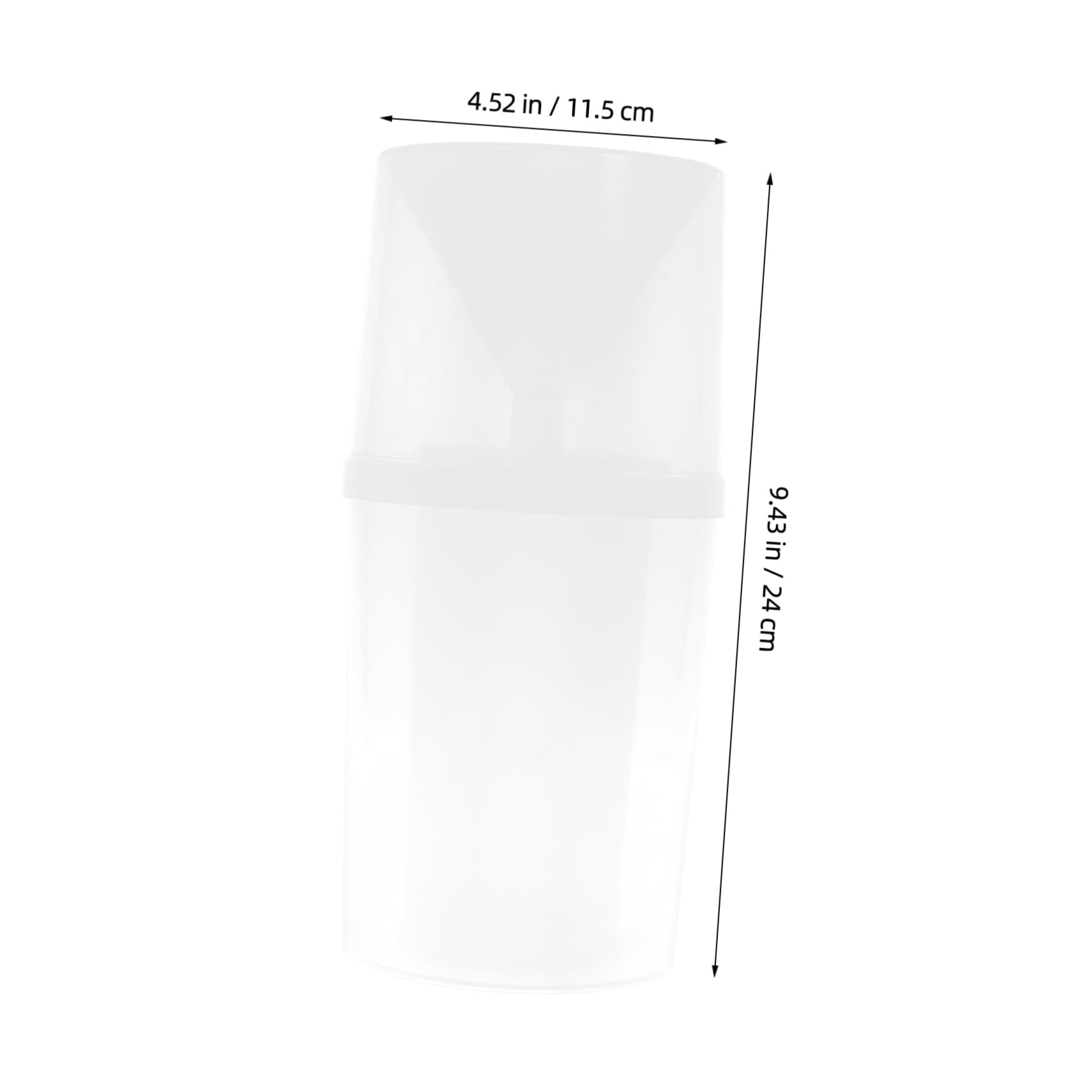 Healifty Rain Gauge and Holder Rain Gauge Large Rain Gauge Plastic White Rain Gauges