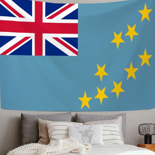 Tenture murale drapeau Tuvalu : sublimez vos grands murs vides avec ce polyester lavable - 3