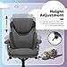 Serta Bryce Executive Office Chair, Ergonomic Computer DeskChairs with Patented AIR Lumbar Support, Comfy Body Pillows, Height Adjustable, Swivel Base with Wheels, Bonded Leather, Gray