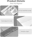 Desk Organizer, Office Desktop Storage Box with Compartments and Drawers | Accessories Organizers Pen Holder for Storage Box, Desk Organizers for Stationary, Makeup, Desktop