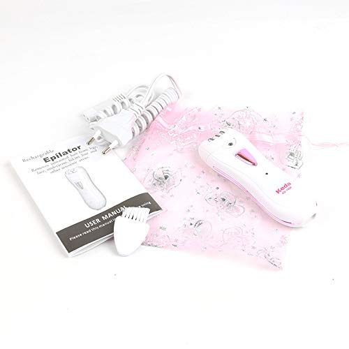 Epilatori per donne, epilazione elettronica per peli del viso, dispositivo di depilazione ricaricabile con luce LED integrata, adatto per ascelle, gambe e tutto il corpo (bianco)