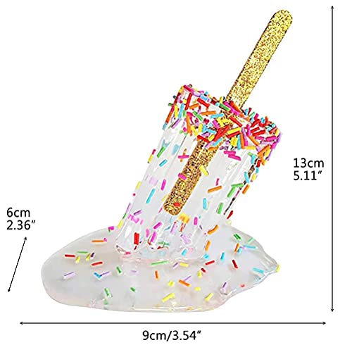Figura decorativa paleta derretida de resina miniatura 6