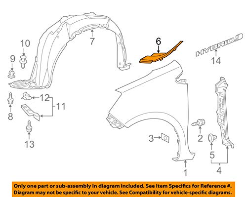 TOYOTA (トヨタ) 純正部品 フロントフェンダ トゥー カウルサイド シール LH アクア 品番53867-52150