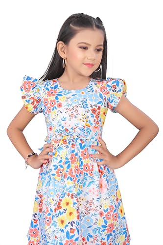 Image of Girls Pure Cotton Soft Frock with Astar, Printed Multicolor for Girl Child