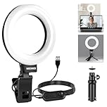 NEEWER BASICS 5" Ring Light for Video Conference Lighting, Clip on Light Kit with Desk Tripod Stand for Monitor Laptop Computer Zoom Call Live Streaming Remote Working Learning Video Recording, BR60