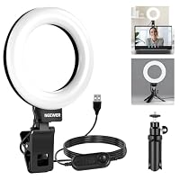 NEEWER Basic 5" Ring Light for Video Conference Lighting, Clip on Light Kit with Desk Tripod Stand for Monitor Laptop Computer Zoom Call Live Streaming Remote Working Learning Video Recording, BR60