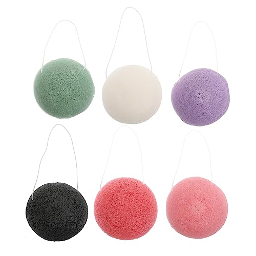 WEKADRIN 6Piezas Esponjas para Cuidado Facial de Esponjas Exfoliantes Ecológicas para Limpieza para Eliminar Maquillaje y Impurezas