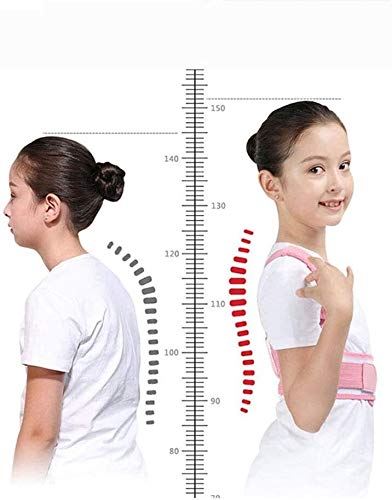 Correcteur de posture rose réglable pour enfants et ados