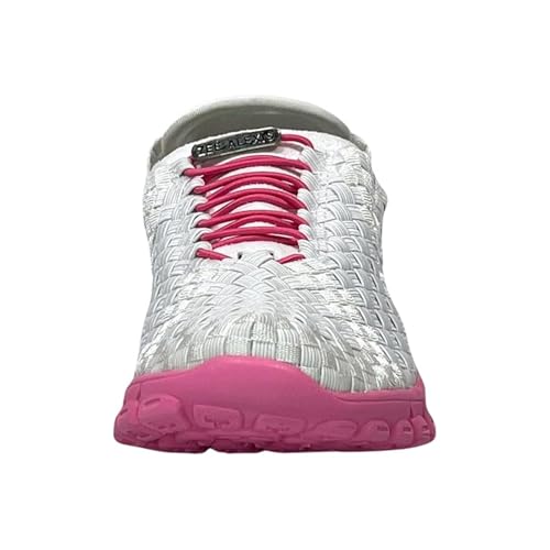 Image of Zee Alexis Women's Danielle Breathable Lightweight Flexible Casual Comfortable Slip-On No-Tie Elastic Laces Woven Sneakers