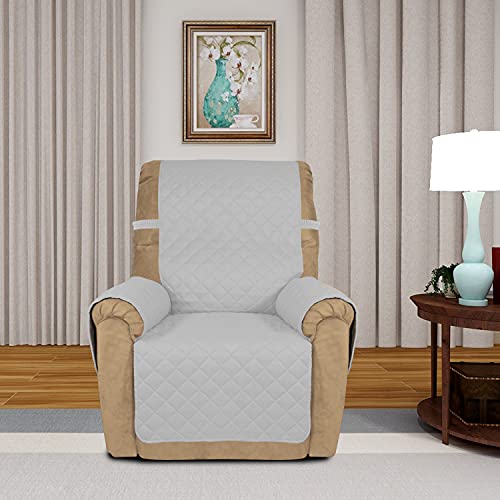 image for PureFit Reversible Quilted Sofa Cover, Water Resistant Slipcover Furni