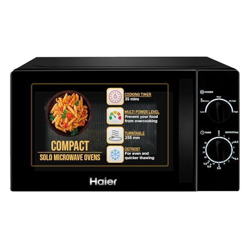 Haier 20 L Solo Microwave Oven (HIL2001MWPH, HAL2WBLACK)