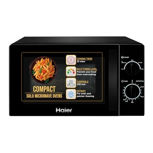 Haier 20 L Solo Microwave Oven (HIL2001MWPH, HAL2WBLACK)