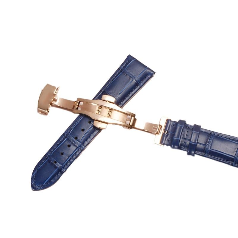 yaponuk Lederarmband für Tissot Le Locle 1853, Gentleman Couturier Ballade(Bluep,22mm)