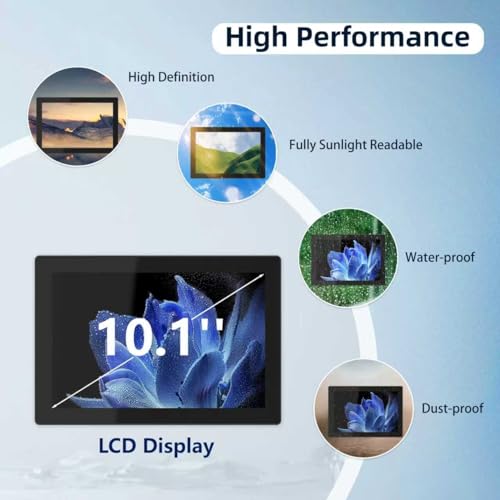 Image of 10.1 inch Industrial Touchscreen Panel PC,10 Point Capacitive Touch Screen Computer,IP65 Ultra-Thin Industrial Monitor,for Factory,Automation,Kiosk,Small Business(I3-7100U,8GB RAM 128G SSD)