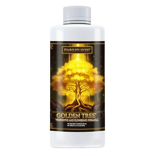 Humboldts Secret Golden Tree: Best Plant Food for Plants & Trees - All-in-One Concentrated Organic Additive - Vegetables, Flowers, Fruits, Lawns, Roses, Tomatoes & More (2 Ounce)