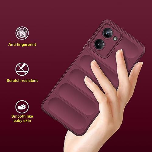 Image of amazon basics Back Case Cover for Vivo Y18e | Compatible for Vivo Y18e Back Cover | Liquid Silicon Magic Case with Camera Protection | Plum