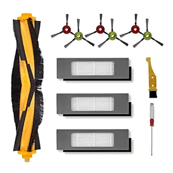 Replacement Parts for Ecovacs DEEBOT OZMO 920 950 T8 AIVI Max T9 T5 N5 N7 N8+ N8 Pro Plus, Replenishment Kit Includes 1 Main Roller Brush, 3 Filters, 6 Side Brushes