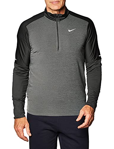 Nike M NK DF Elmnt Top Hz t-shirt manches longues homme anti frottement demi zip course