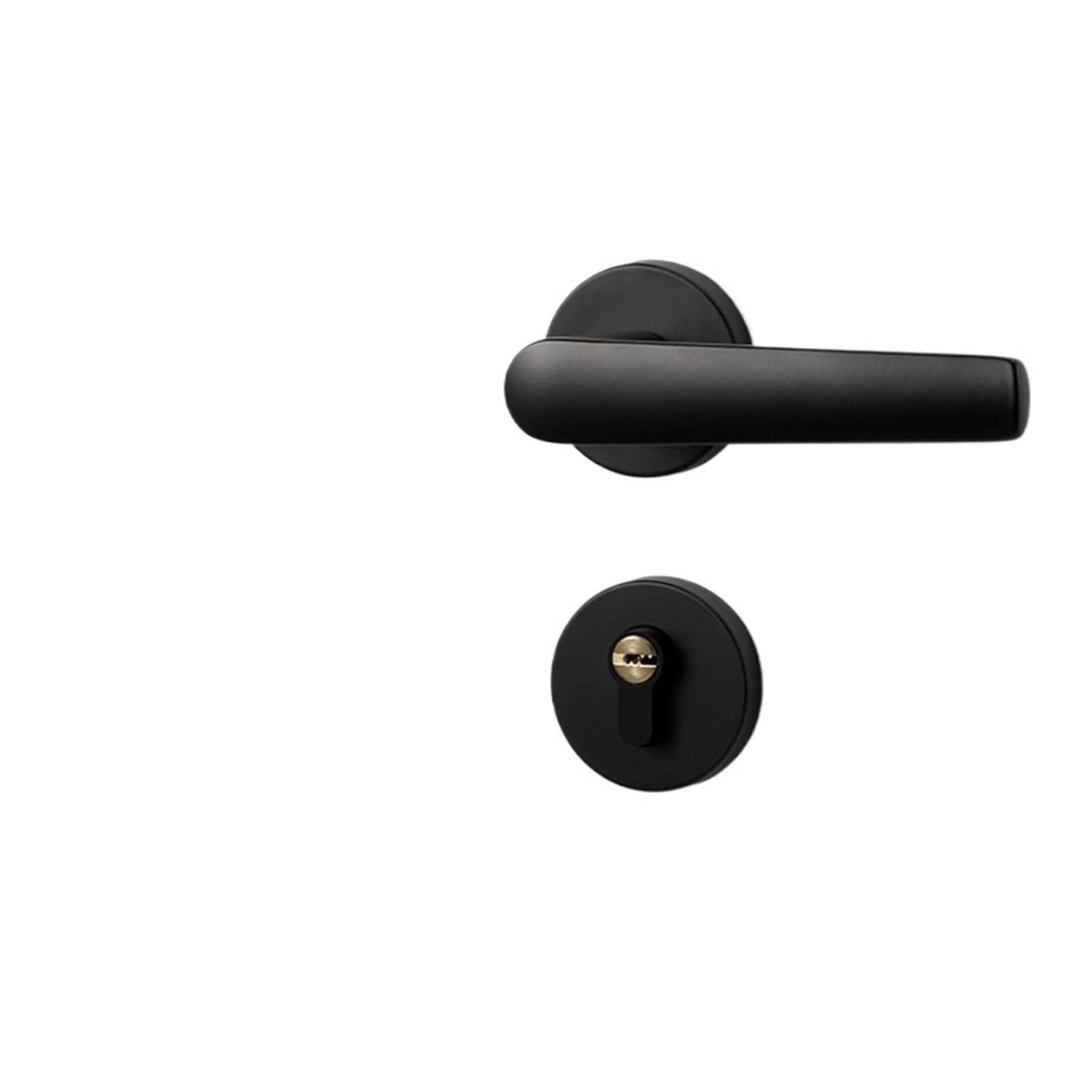 NYRXRYTCA Black Silent Interior Door Handle Bedroom Door Lock Interior Door Lock Silent Handle Lock Split Magnetic Wooden Door Lock(F door lock)