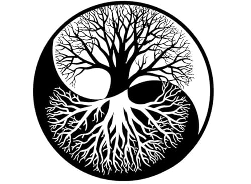 Yin Yang Tree Circle 2 pcs 4