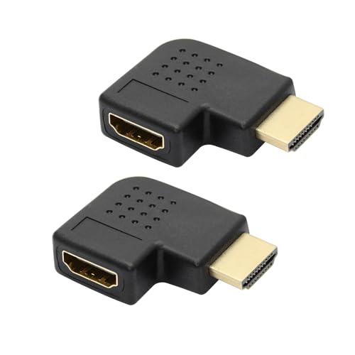 Adaptador HDMI ángulo recto macho a hembra 90° miniatura 1