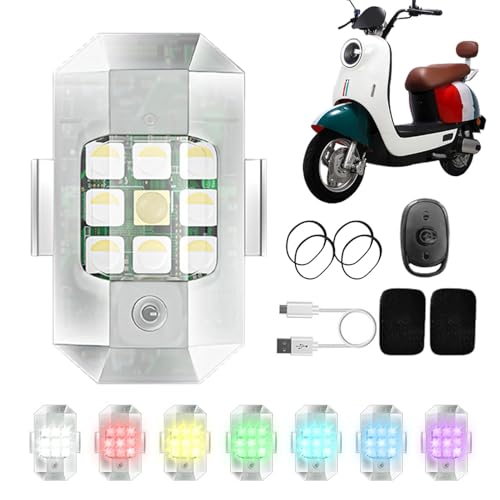Générique Feux Clignotants LED pour Automobile | Éclairage Étanche 7 Couleurs - Lumieres De Sécurité Pour Véhicules - Pour Intérieur Bateau Camion SUV Vélo Scooter Moto De Nuit