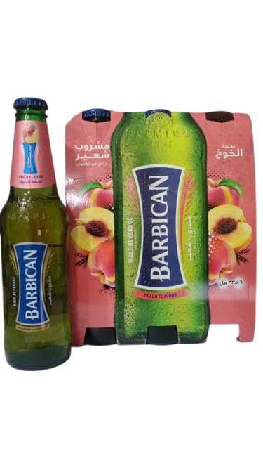 Barbican Non-Alcoholic Malt Drink Beer Bottle-330 ml || Pack of 6 || Refreshing Peach Flavour with Authentic Taste of Malt