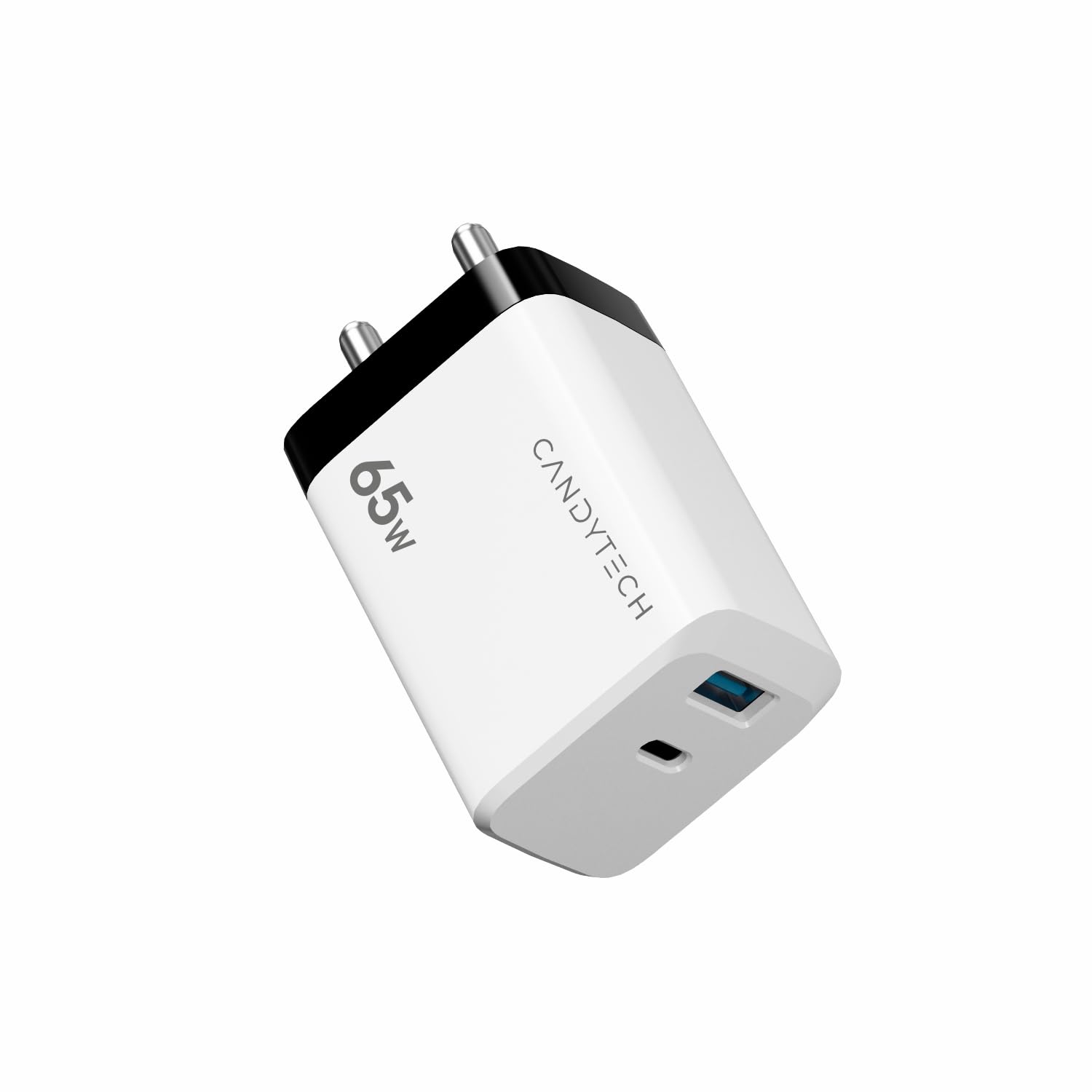 Candytech CT-C10 65W PD+PPS SuperVooc Charger Adapter, 2 Ports - Type C & 1 USB PD+PPS SuperVooc for Samsung, Fast Charger with All Type-C Devices (White)-picture-29