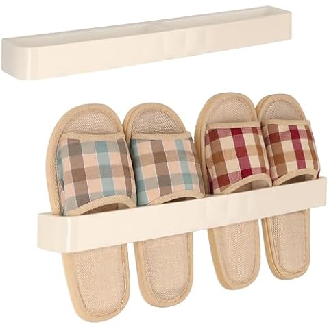 BELLE VOUS Beige Wall-Mounted Shoe Racks Cover