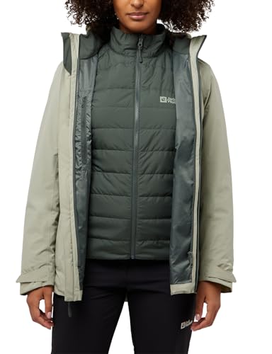 Jack Wolfskin Damen Hunberg 3in1 Jkt W, Mint Leaf, S EU