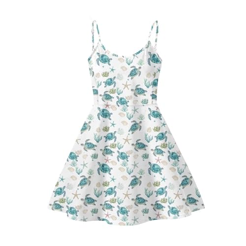 Image of Biyejit Women Casual Loose Dress Strap Long Summer Beach Swing Dress