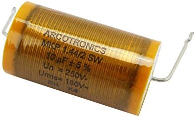 2 Pieces 10uF 250V ARCOTRONICS Polypropylene Capacitor Axial MKP 5% Audio