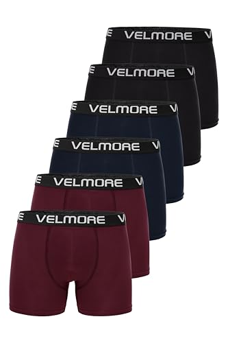 Velmore 6'lı Kutu Premium Erkek Boxer Likralı ve Pamuklu İç…