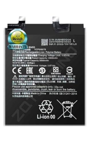 Image of Original BM55 Battery for Redmi 11 Pro /11 Ultra /5000 mAh 3.85V 19.3Wh Battery with 6 Month Warranty****(CC45)