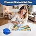Failenfeivp Electric Diamond Art Pen for Diamond Painting Vacuum Art Painting Pen with Storage Tray Compatible with All Drill Bits Featuring Auto-Sleep Mode- Blue
