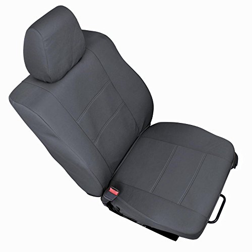 Polycustom Seat Covers For Ford F-150 Crew Cab 04-08 - Single Bucket - Easywrap Cloth In Charcoal #TOP2
