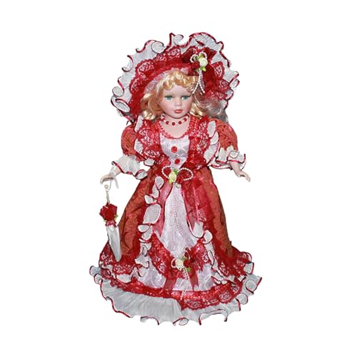 Figurines miniatures en porcelaine rouge de 40 cm pour maison de poupée - 5