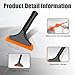 Ziciner Small Silicone Window Squeegee, Car Windshield Water Blade Squeegee, Multifunctional Auto Squeegee with 5.9 Inch Blade and Non-Slip Handle for Car Window, Home Cleaning (Black-2PCS)